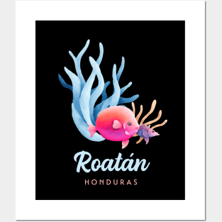 Roatan Honduras Caribbean Coral Reef Fish Posters and Art